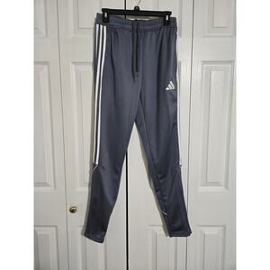 Adidas small men's gray football tapered leg partial zip athletic pants nwt